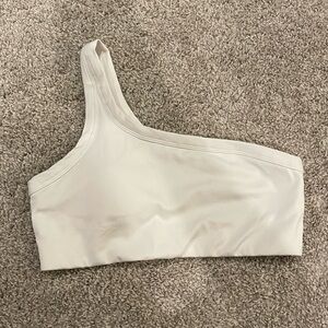 All In Motion Women’s Light Support Brushed Sculpt Asymmetrical Sports Bra - S